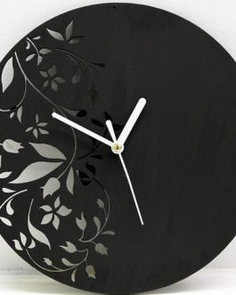Metallic Arts Fine, Elegant Leaves Design Metal Wall Clock Gift Item For Home Decoration