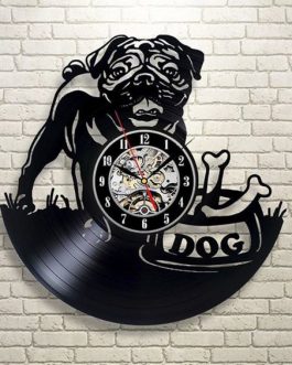 Metallic Arts Bull Dog Metal Wall Clock Gift Item For Kids, Dog Lovers & Home Decoration