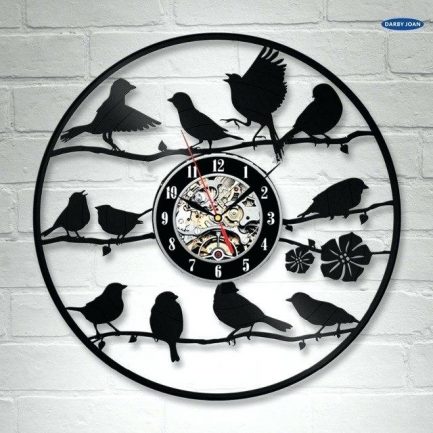Metallic Arts Birds Flock Metal Wall Clock for Decoration & Gifting