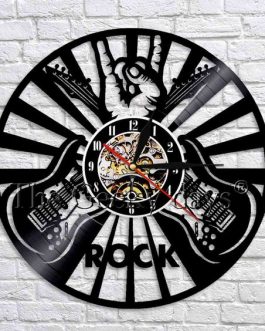 Metallic Arts Rock Guitar Wall Clock For Gifting To Men