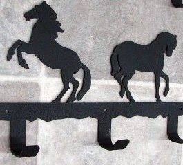 Horses Designer Metal Key Holder 8 Inch