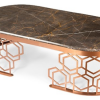 UDCT 12 Metallic Oval Shape Centre Table