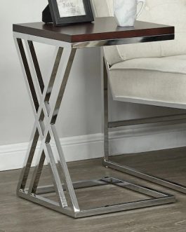 Street End Table Stainless Steel Base (Natural Steel Color Or Golden Pvd Coated) With Tempered Transparent / Black Glass
