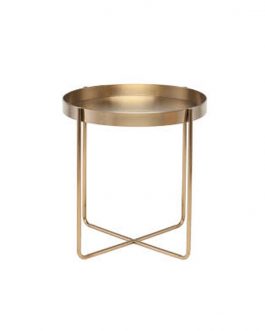 Round Copper Tray Table